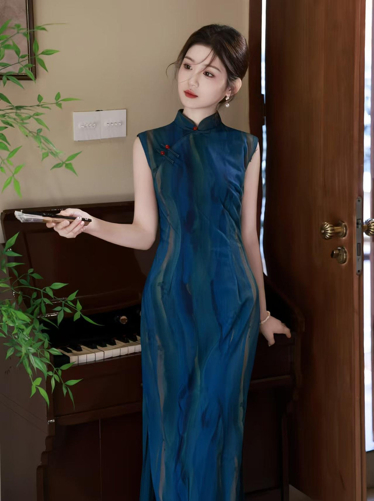 Women's Elegant Mesh Qipao Cheongsam Dress – additional product view