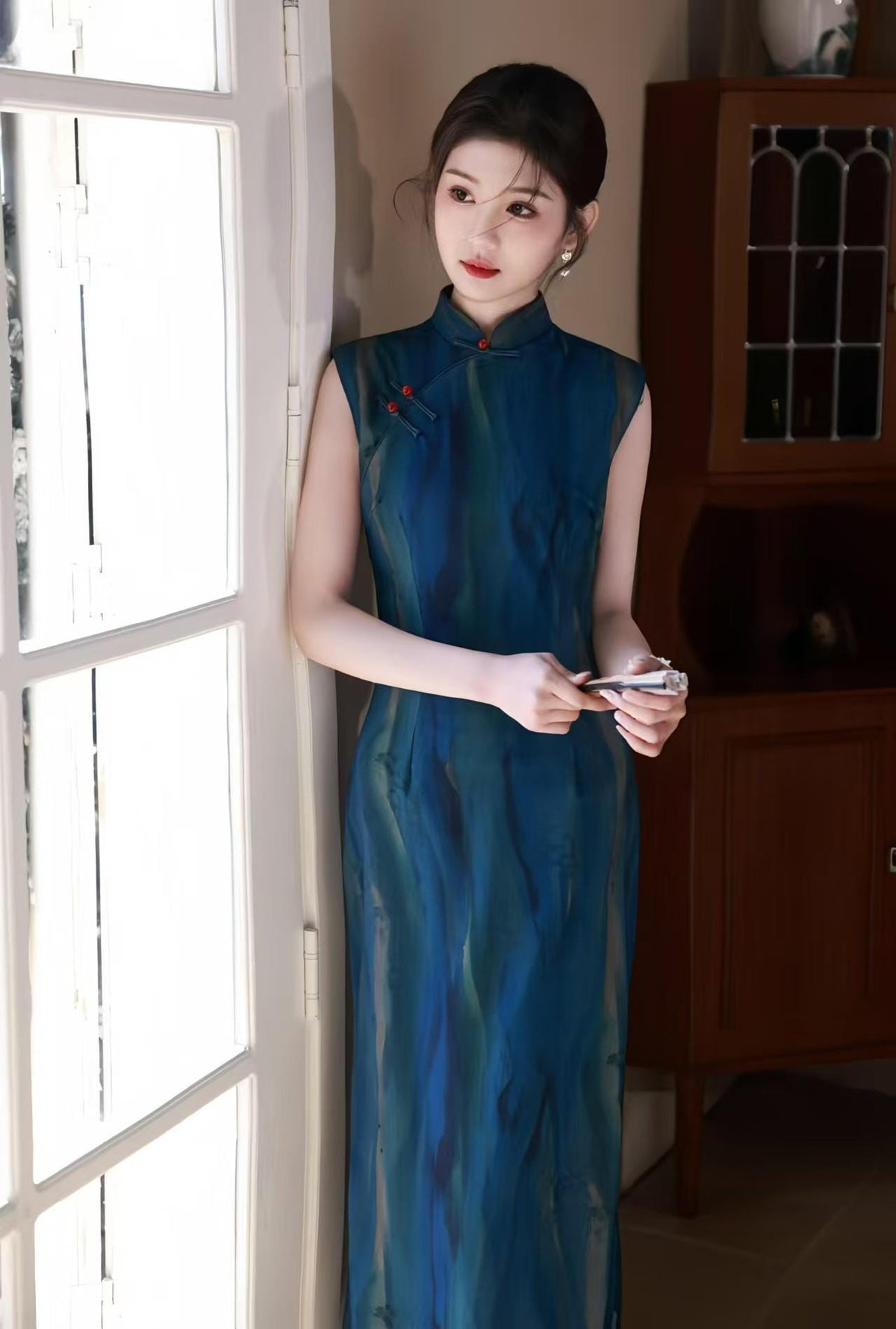 Women's Elegant Mesh Qipao Cheongsam Dress – additional product view