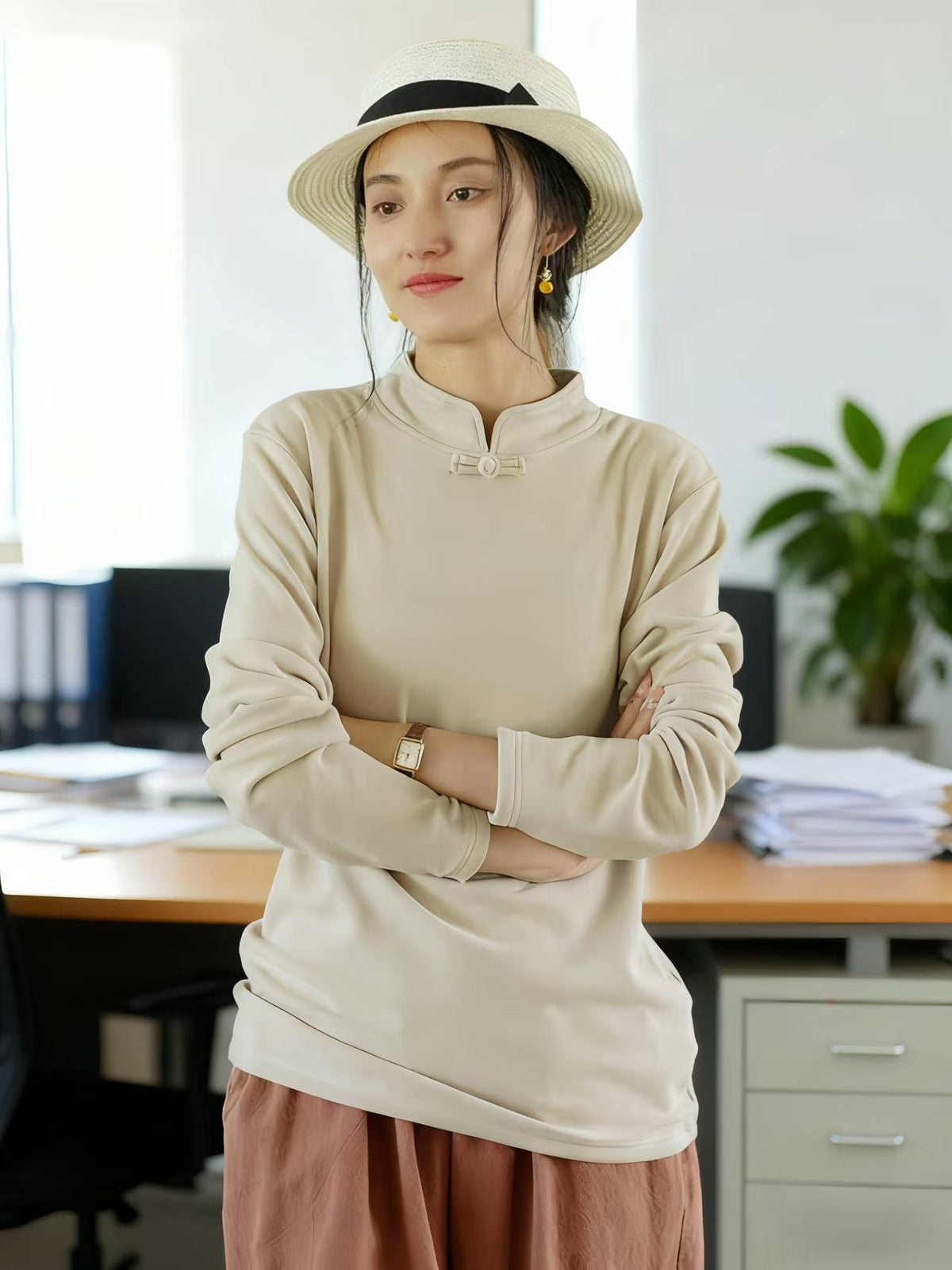 Women's Vintage Chinese Style Blouse – additional product view