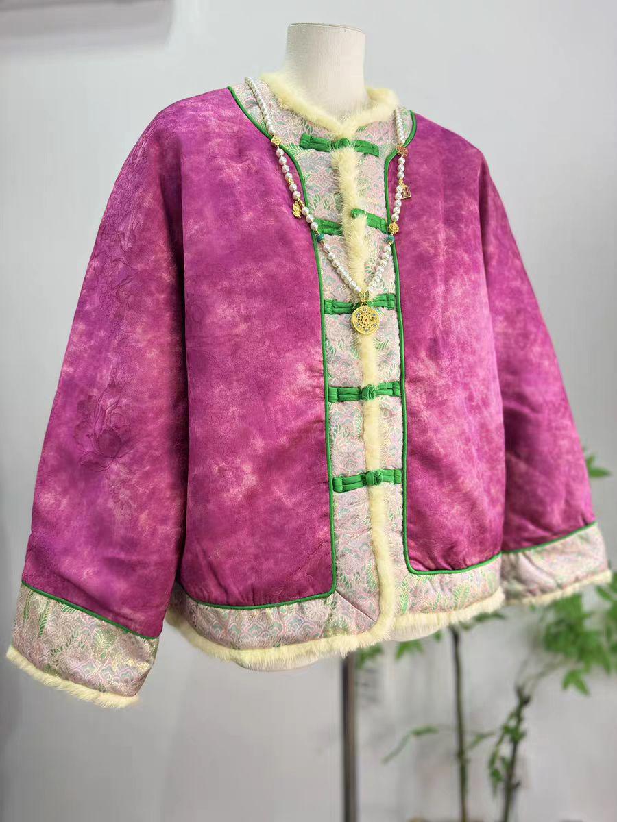 Women's Vintage Silk Chinese Tang Jacket – Winter – additional product view