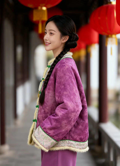 Women's Vintage Silk Chinese Tang Jacket – Winter – additional product view