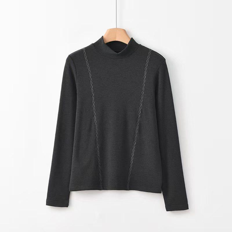 Women's Vintage Chinese Style Blouse – Acetate High Collar – additional product view