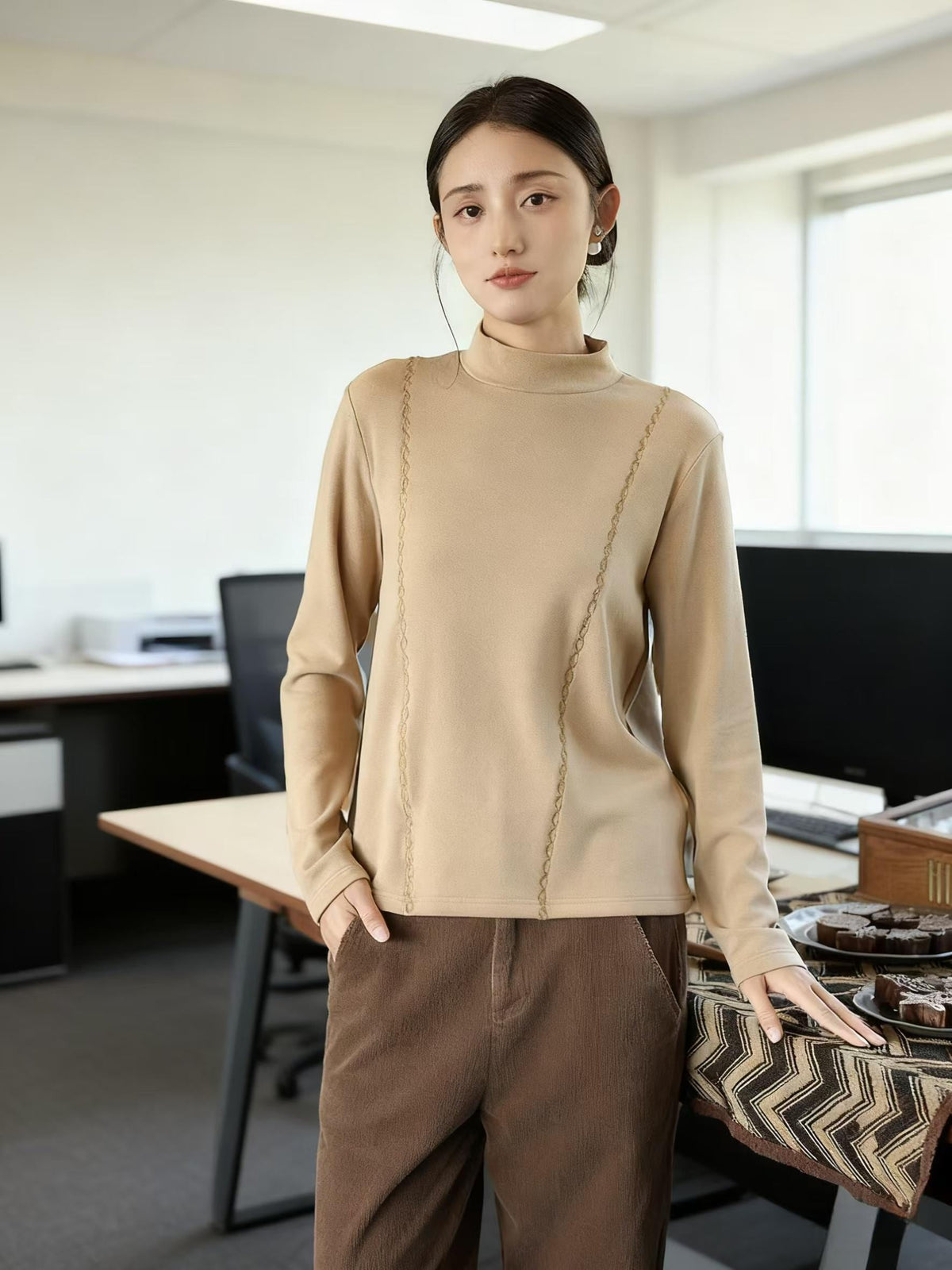 Women's Vintage Chinese Style Blouse – Acetate High Collar