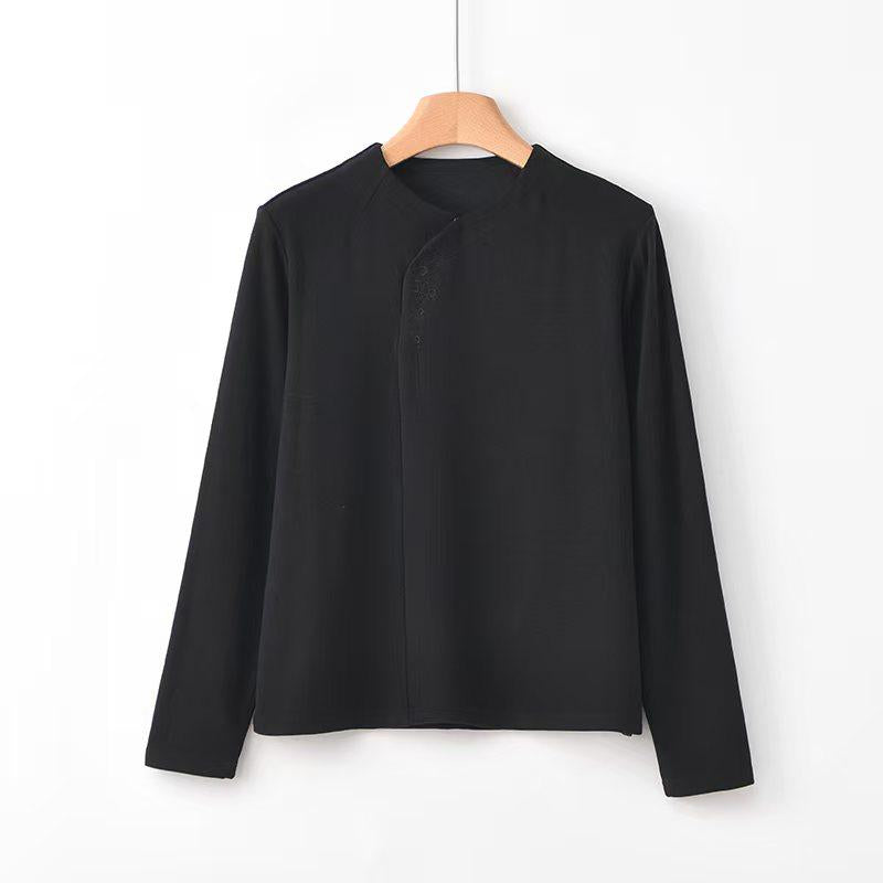 Women's Embroidered Chinese Style Blouse – High Collar – additional product view