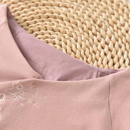 Women's Embroidered Chinese Style Blouse – High Collar – additional product view