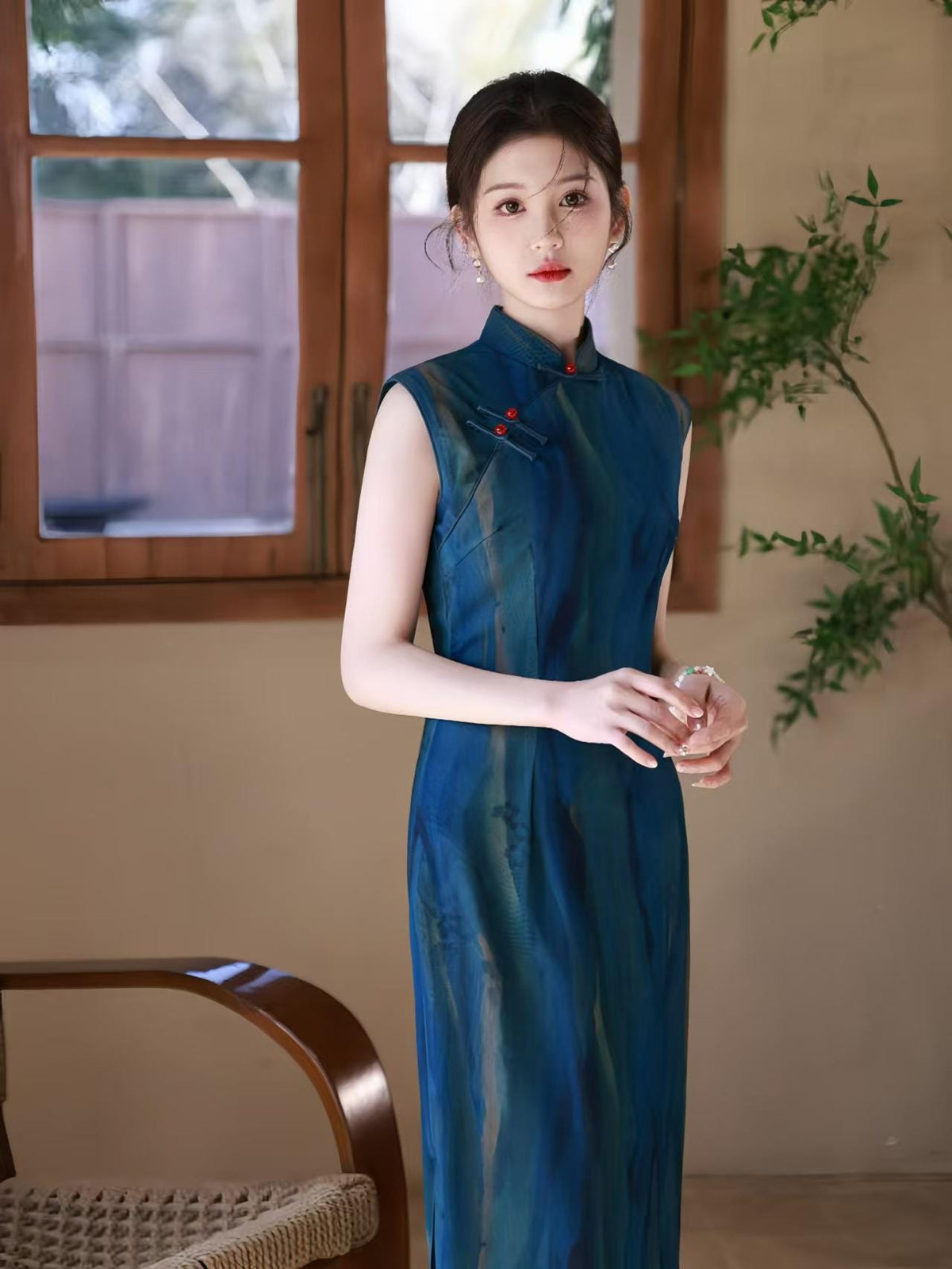 Women's Elegant Mesh Qipao Cheongsam Dress – additional product view