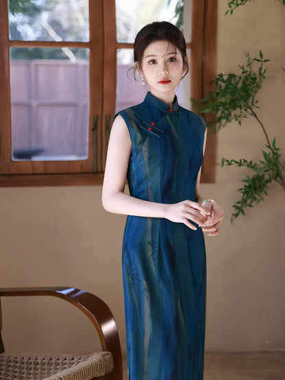 Women's Elegant Mesh Qipao Cheongsam Dress – additional product view