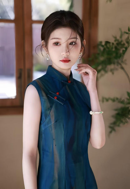 Women's Elegant Mesh Qipao Cheongsam Dress – additional product view