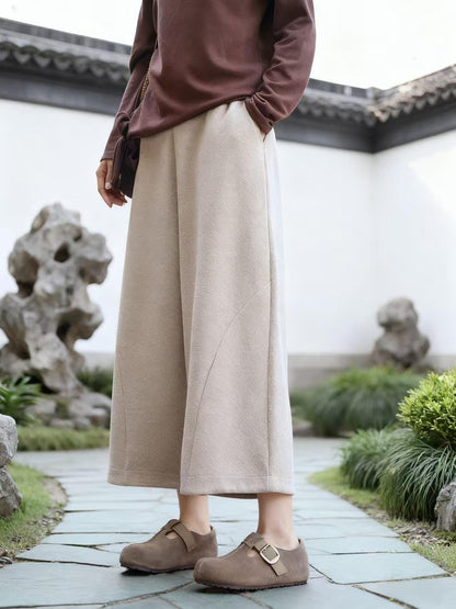 Vintage Tencel Chinese Style Wide-Leg Pants – additional product view