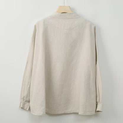 Women's Vintage Chinese Tang Jacket – Linen – additional product view
