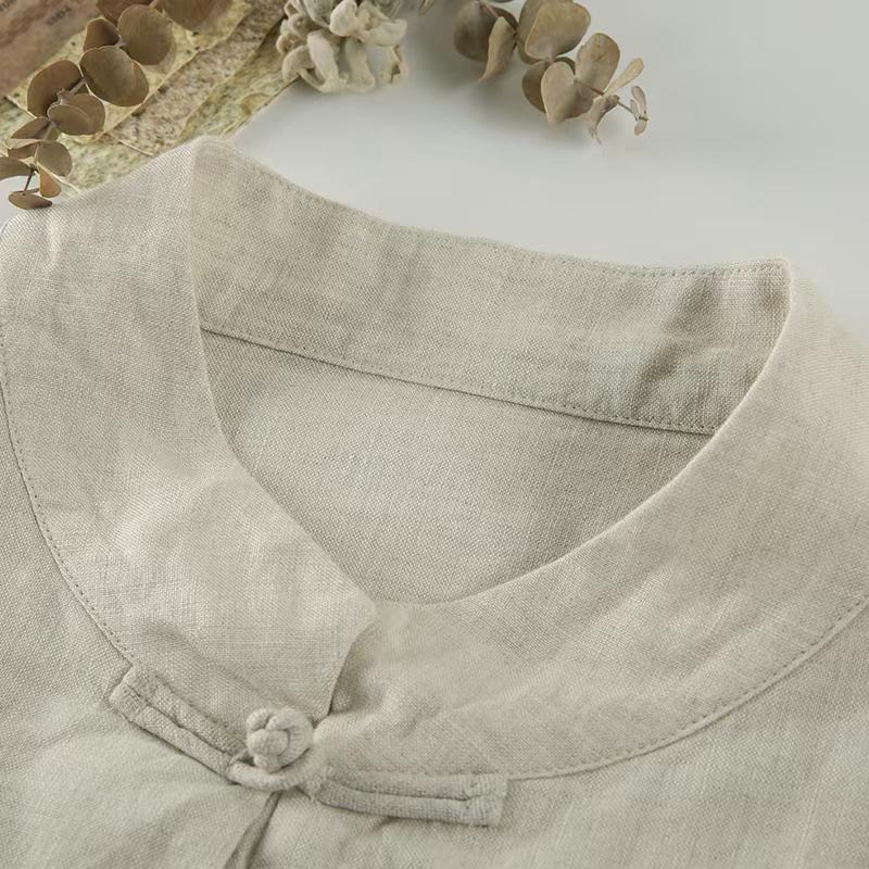 Women's Vintage Chinese Tang Jacket – Linen – additional product view