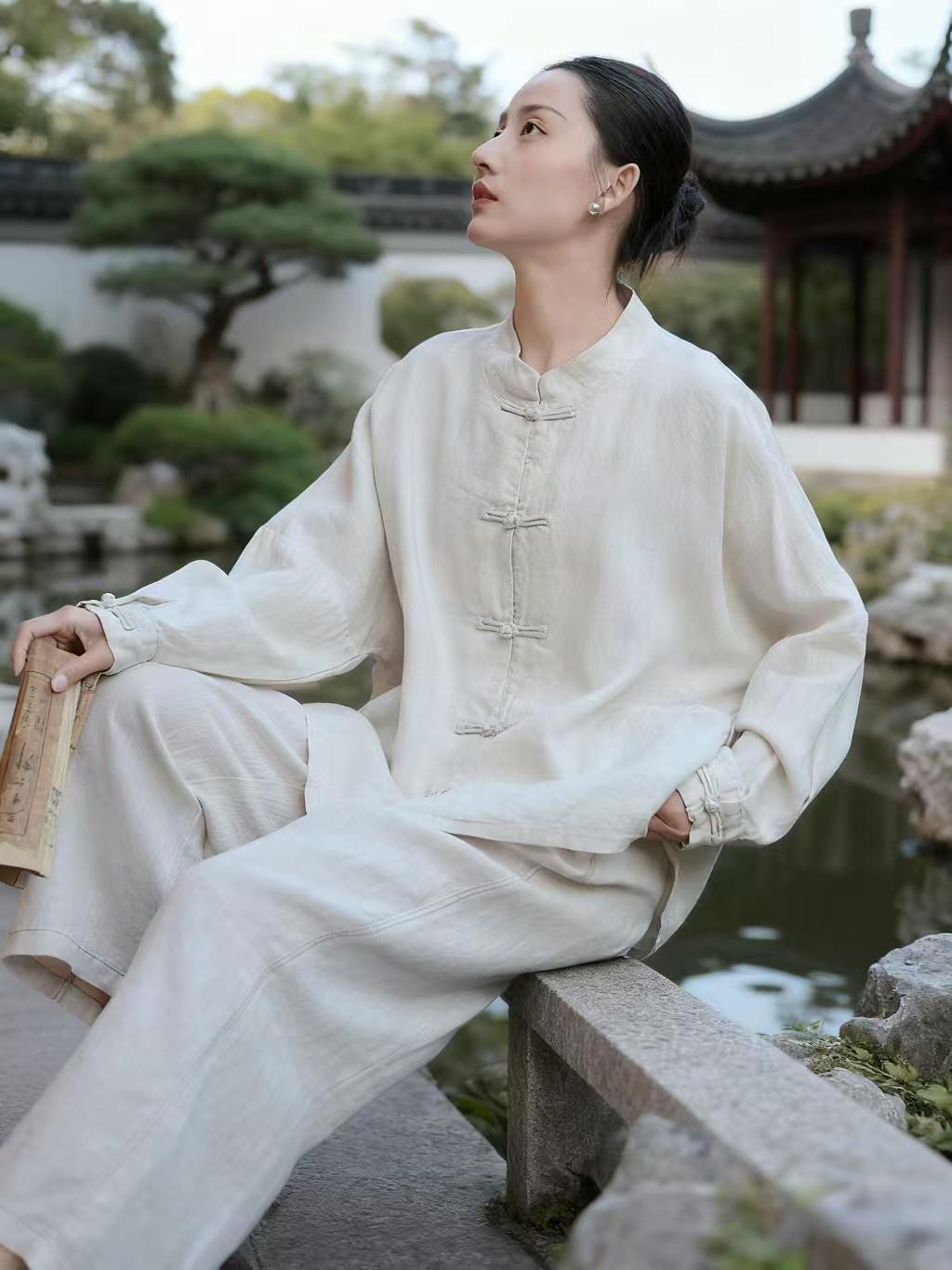 Women's Vintage Chinese Tang Jacket – Linen