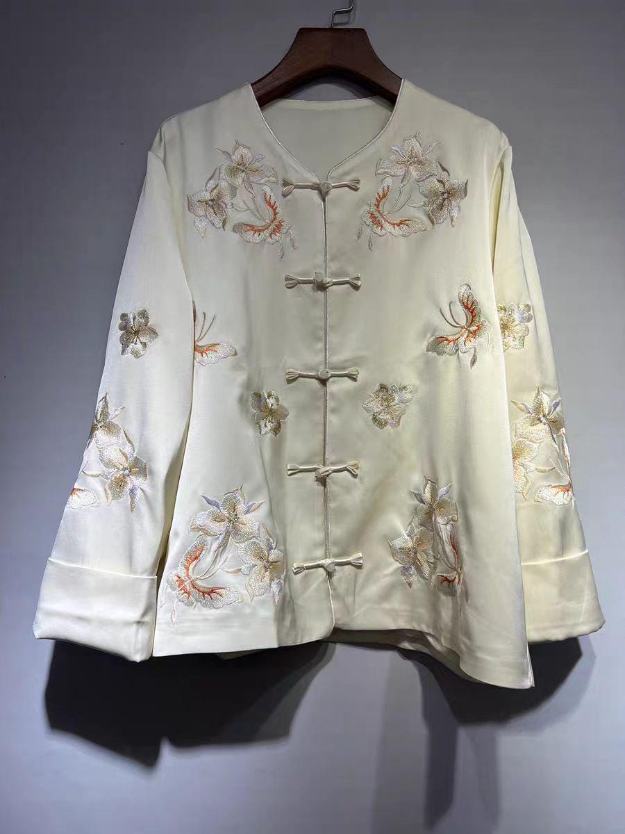 Women's Elegant Chinese Tang Jacket – Velvet – additional product view