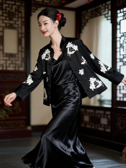 Women's Elegant Chinese Tang Jacket – Velvet – additional product view