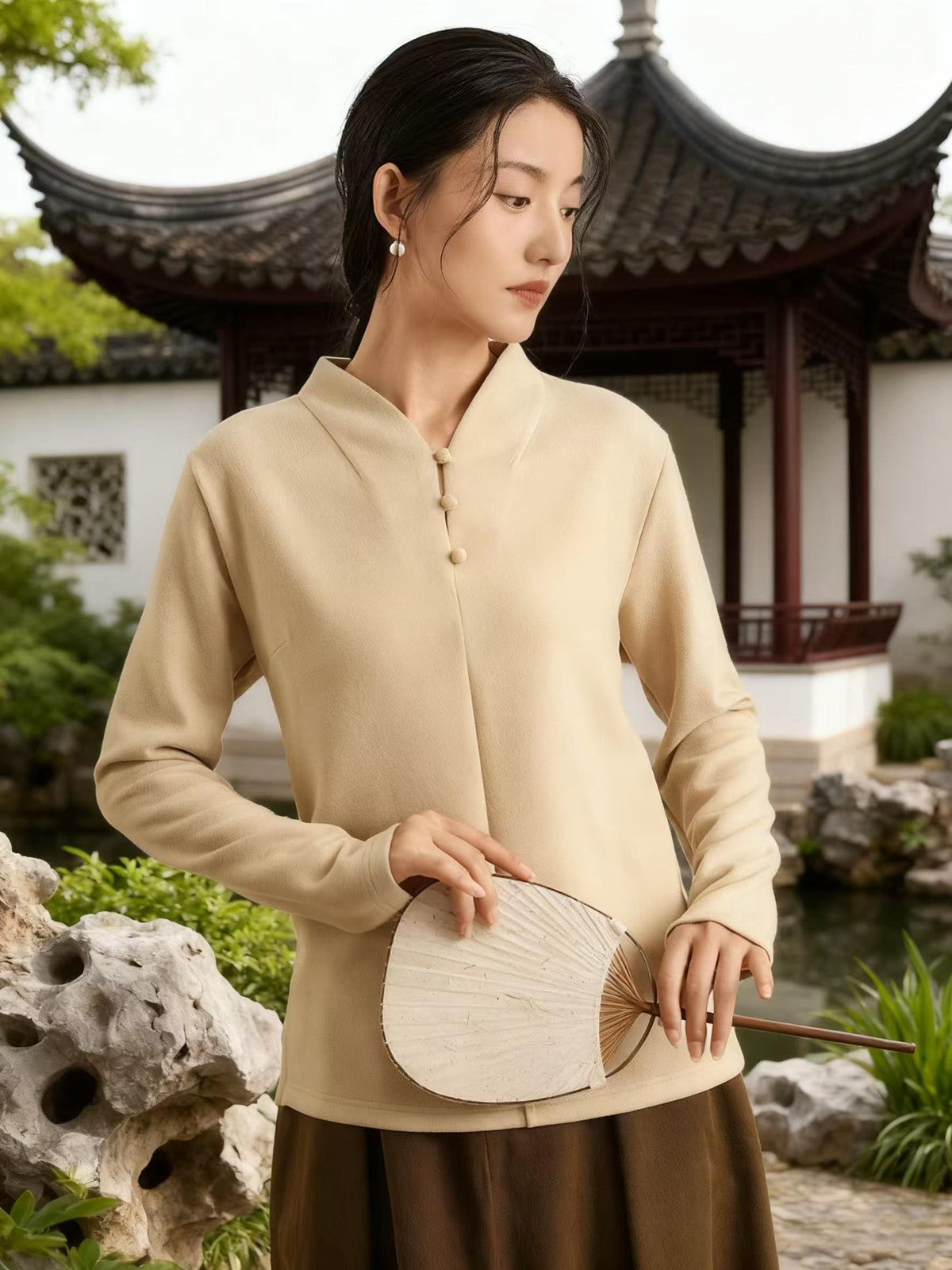 Women's Vintage Chinese Style Blouse – additional product view