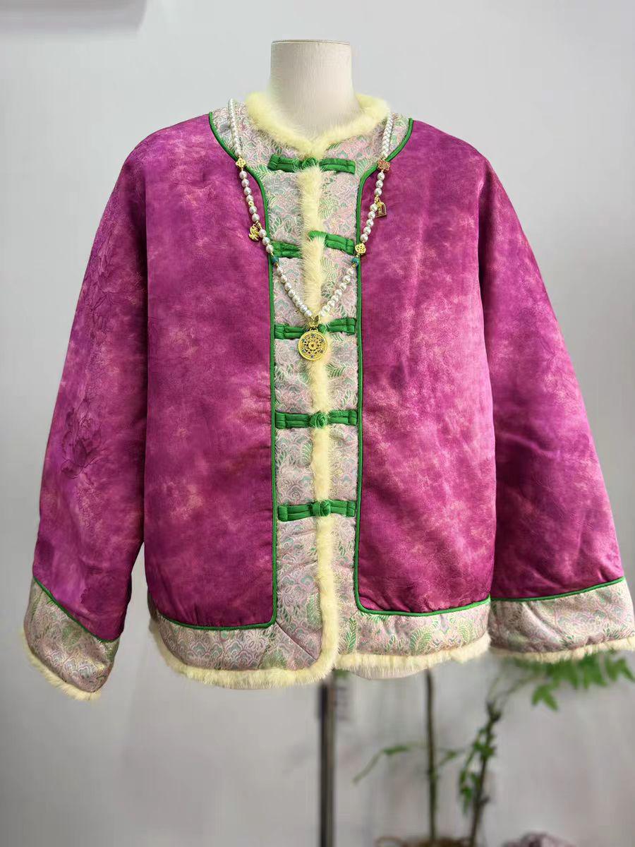 Women's Vintage Silk Chinese Tang Jacket – Winter – additional product view