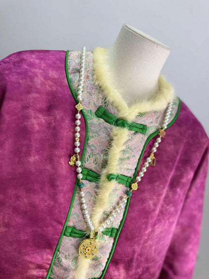 Women's Vintage Silk Chinese Tang Jacket – Winter – additional product view