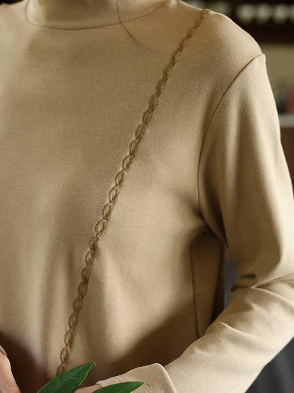 Women's Vintage Chinese Style Blouse – Acetate High Collar – additional product view