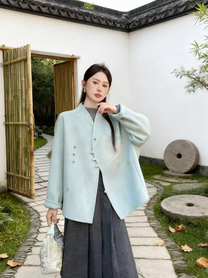 Women's Vintage Chinese Tang Jacket – Wool – additional product view