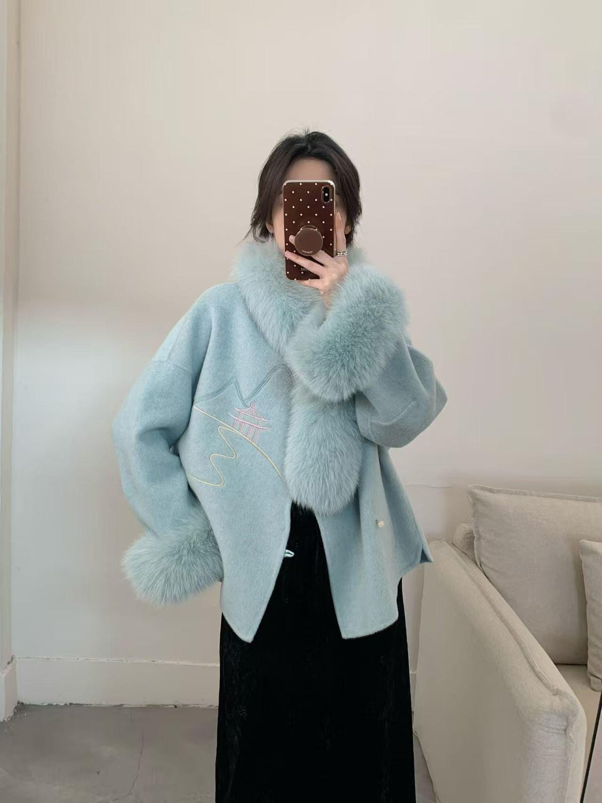 Women's Vintage Chinese Tang Jacket – Wool – additional product view