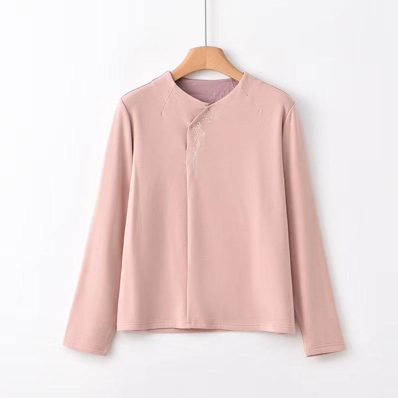 Women's Embroidered Chinese Style Blouse – High Collar – additional product view
