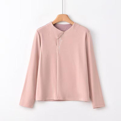 Women's Embroidered Chinese Style Blouse – High Collar – additional product view