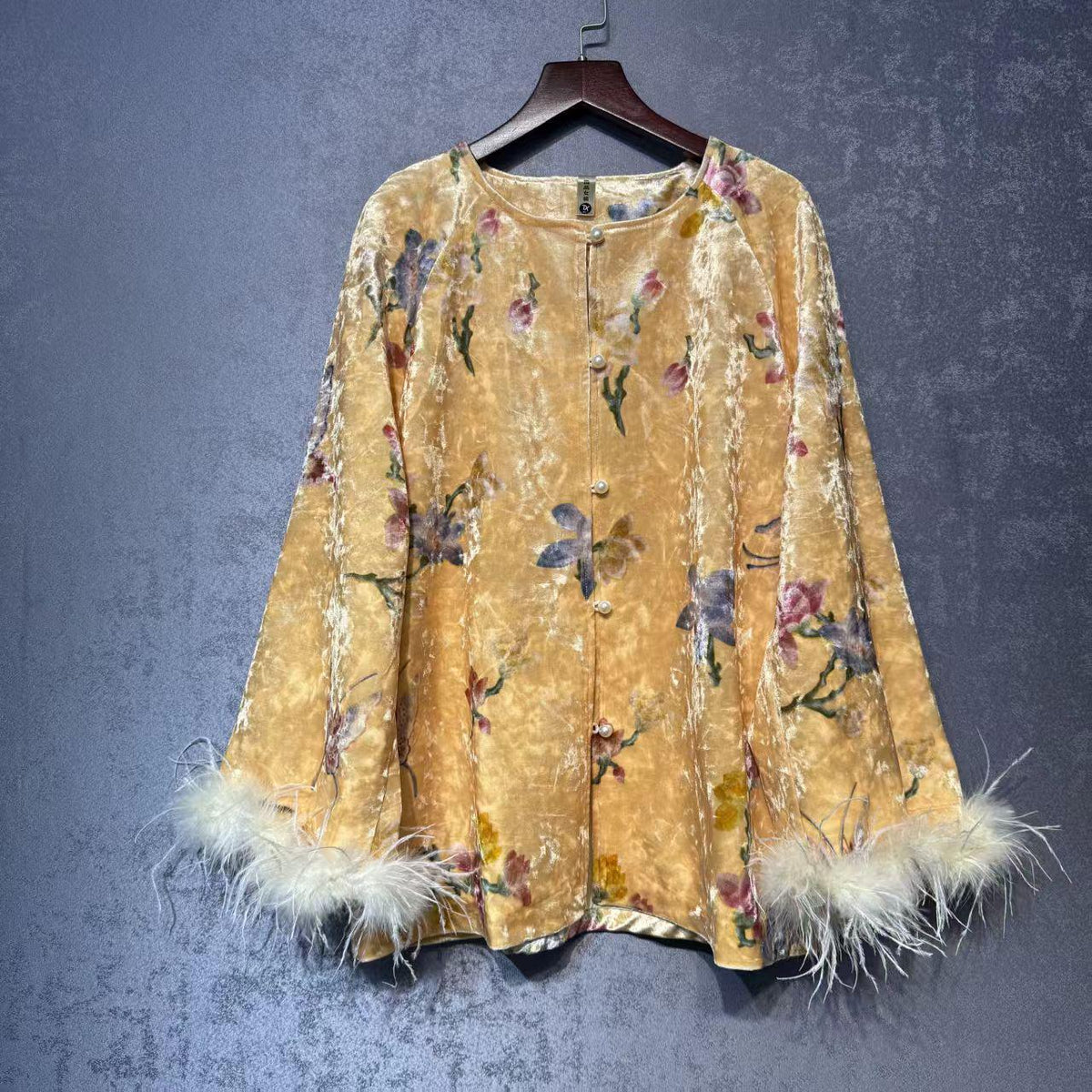 Women's Floral Silk Chinese Tang Jacket – additional product view