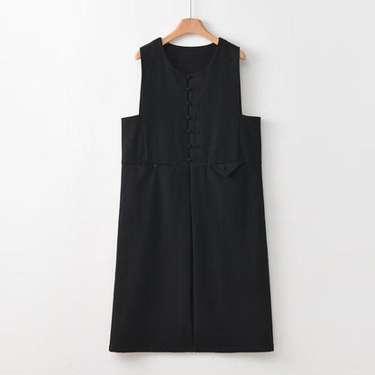 Women's Vintage Chinese Tang Jacket – Sleeveless Maxi – additional product view