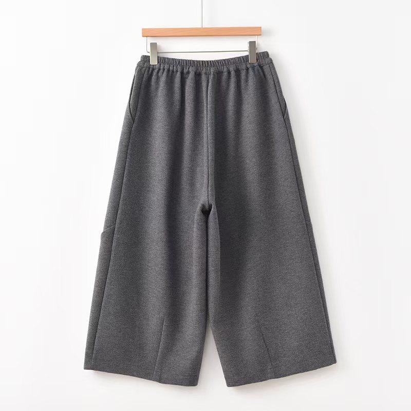 Vintage Tencel Chinese Style Wide-Leg Pants – additional product view