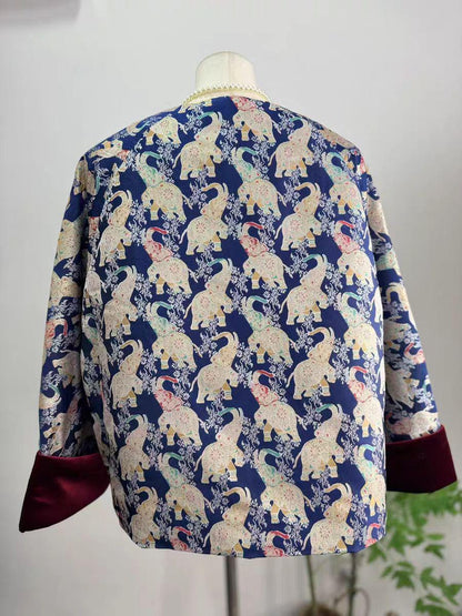 Women's Elegant Chinese Tang Jacket – Brocade Winter – additional product view
