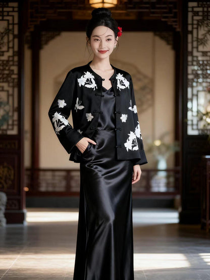Women's Elegant Chinese Tang Jacket – Velvet – additional product view