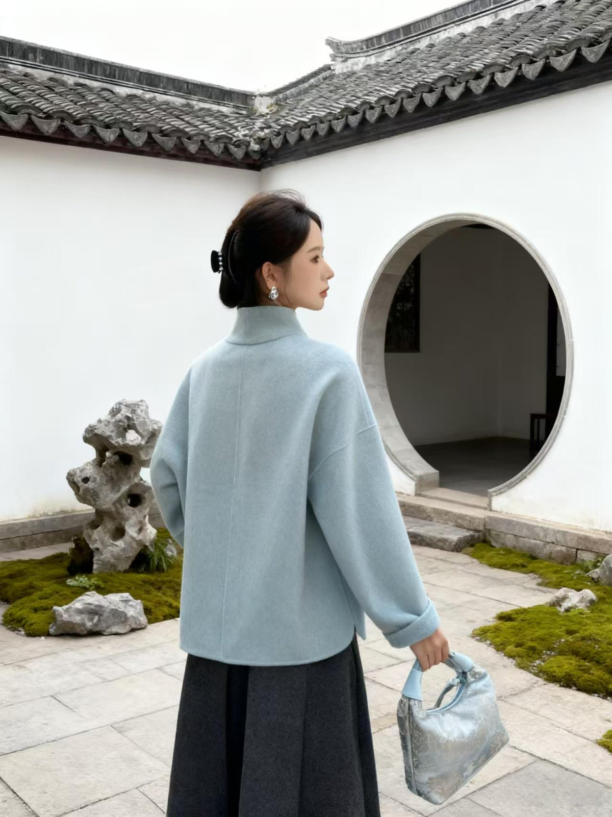 Women's Vintage Chinese Tang Jacket – Wool – additional product view