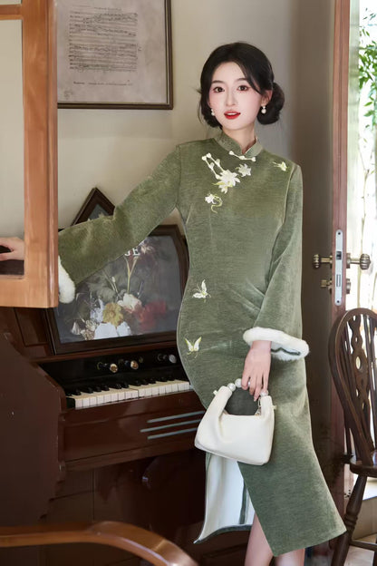 Women's Embroidered Qipao Cheongsam Dress – Chenille