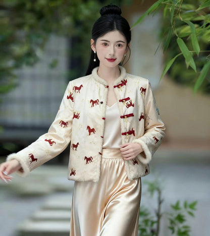 Women's Elegant Chinese Tang Jacket – Brocade Reversible