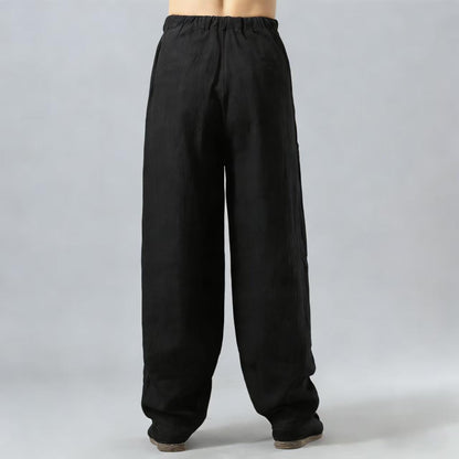 Men's Linen Drawstring Tang Pants – additional product view
