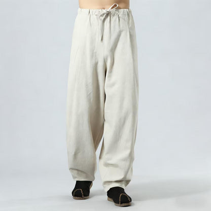 Men's Linen Drawstring Tang Pants – additional product view