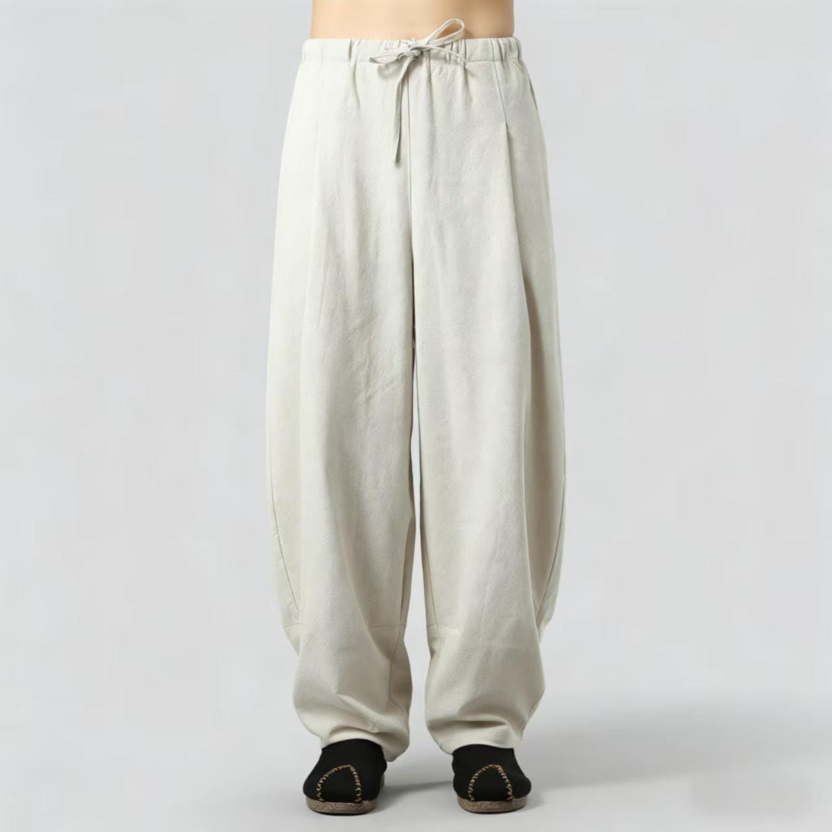 Men's Linen Drawstring Tang Pants – additional product view