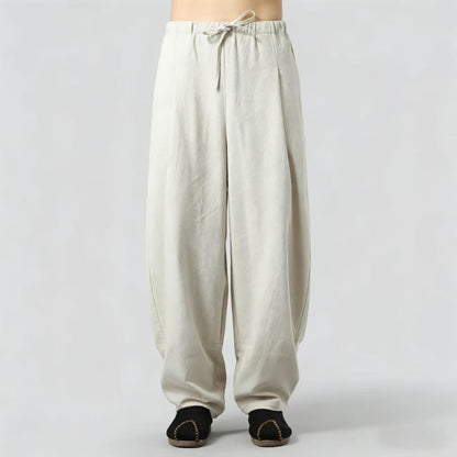 Men's Linen Drawstring Tang Pants – additional product view