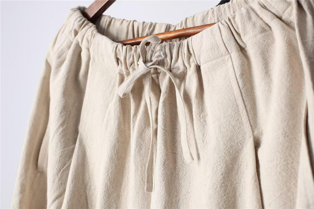 Men's Linen Drawstring Tang Pants – additional product view