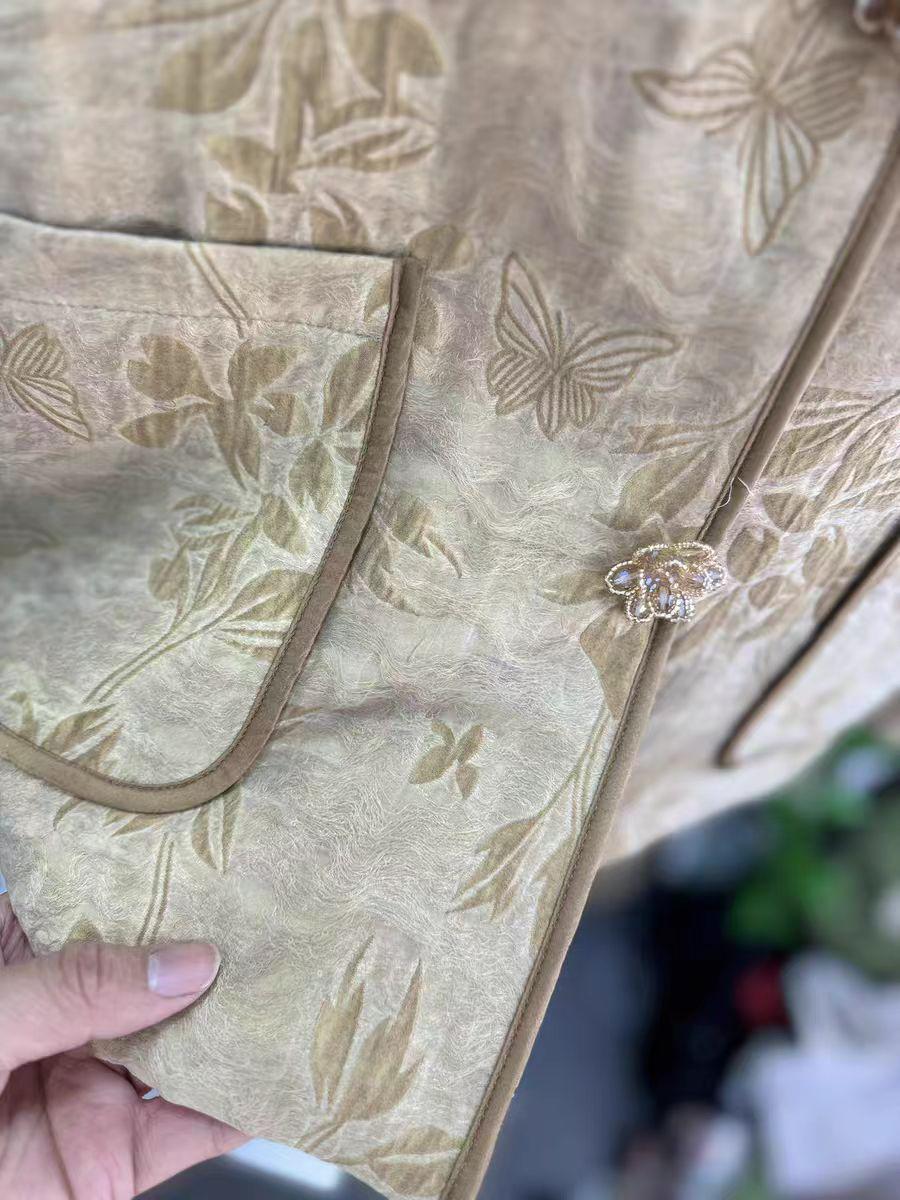 Women's Pink Jacquard Satin Chinese Tang Jacket – additional product view