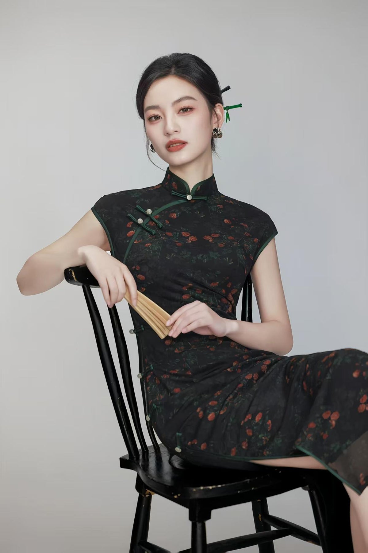 Women's Vintage Qipao Cheongsam Dress – Mesh – additional product view