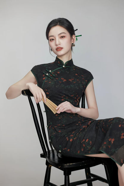 Women's Vintage Qipao Cheongsam Dress – Mesh – additional product view