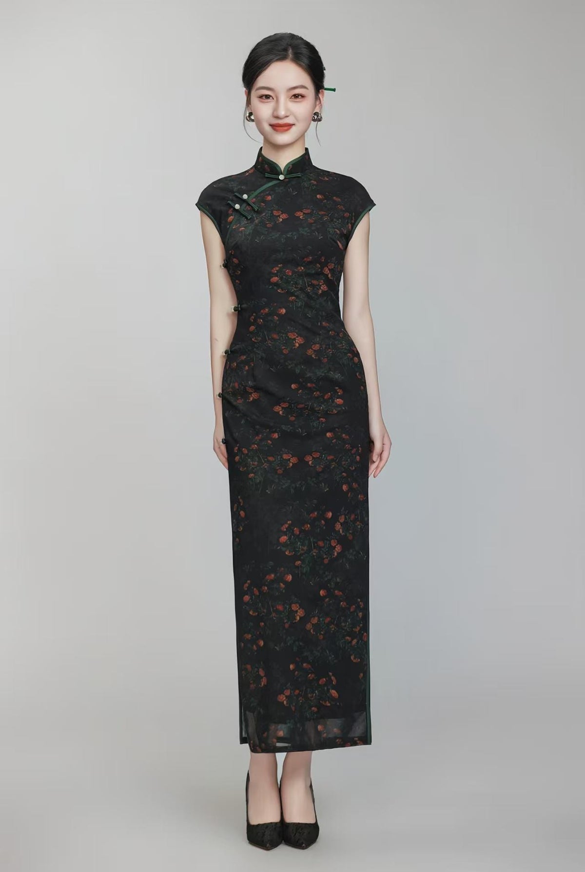 Women's Vintage Qipao Cheongsam Dress – Mesh – additional product view