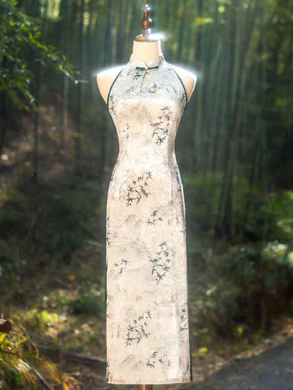 Women's Elegant Velvet Qipao Cheongsam Dress – additional product view