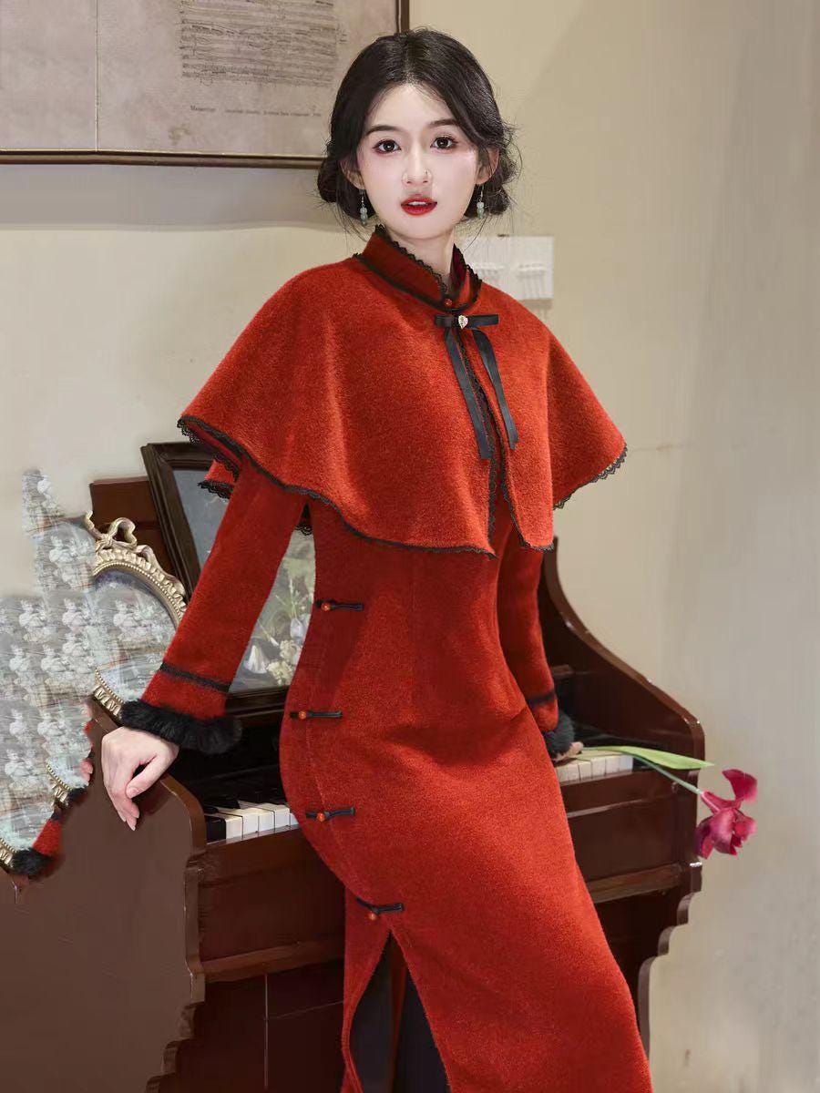 Women's Elegant Modern Chinese Two-Piece Set – Long Sleeve – additional product view