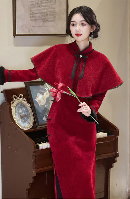 Women's Elegant Modern Chinese Two-Piece Set – Long Sleeve – additional product view