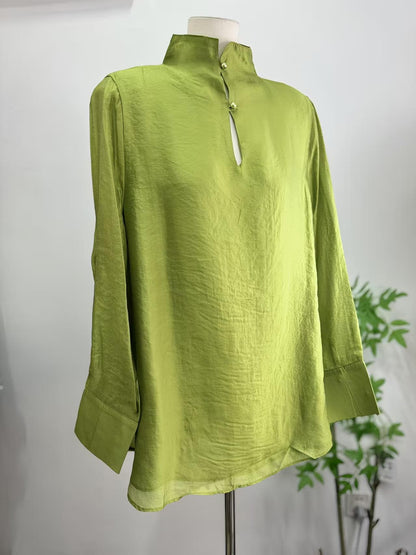 Vintage Tencel Chinese Style Blouse – additional product view