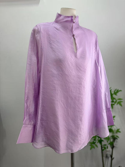 Vintage Tencel Chinese Style Blouse – additional product view