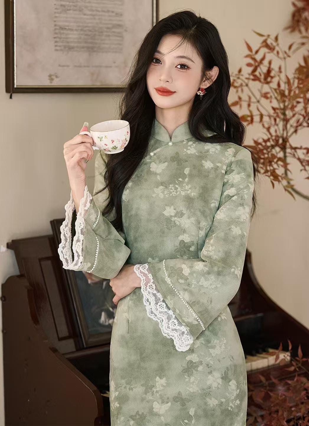 Women's Vintage Qipao Cheongsam Dress – Fall Winter