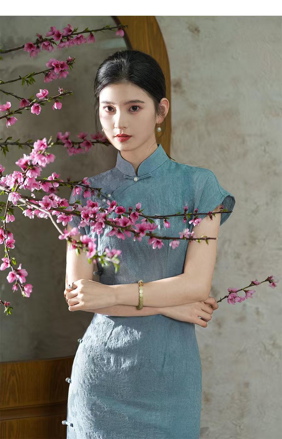 Women's Jacquard Qipao Cheongsam Dress – additional product view